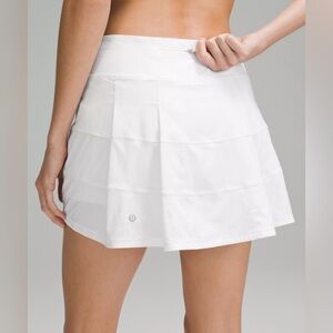 Lululemon White Pleated Tennis Skirt